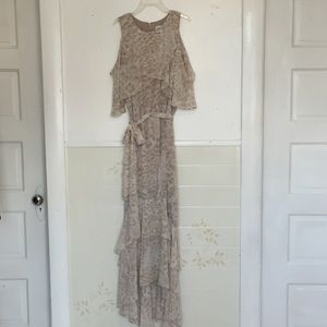 Calvin Klein maxi cold shoulder dress.